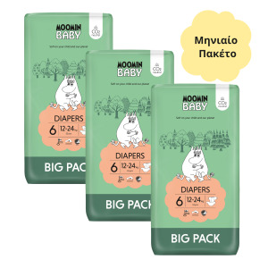 Moomin Baby Βρεφικές Πάνες Μηνιαίο Πακέτο Νο6 Big Pack (12-24kg) 153τμχ