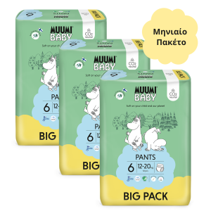 Muumi Baby Πάνες Βρακάκι Μηνιαίο Πακέτο Νο6 Big Pack (12-20kg) 156τμχ